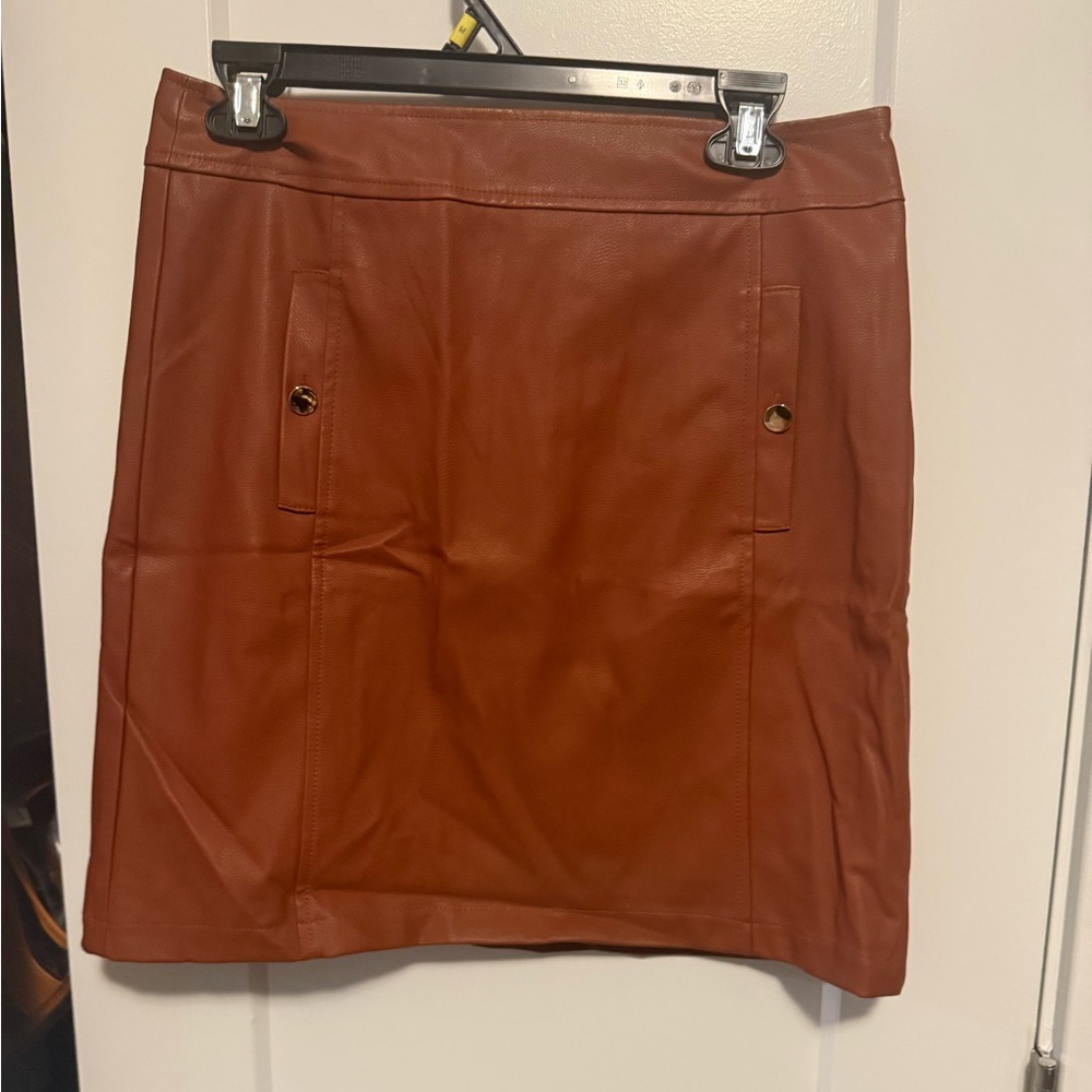 LOFT Faux Leather mini skirt